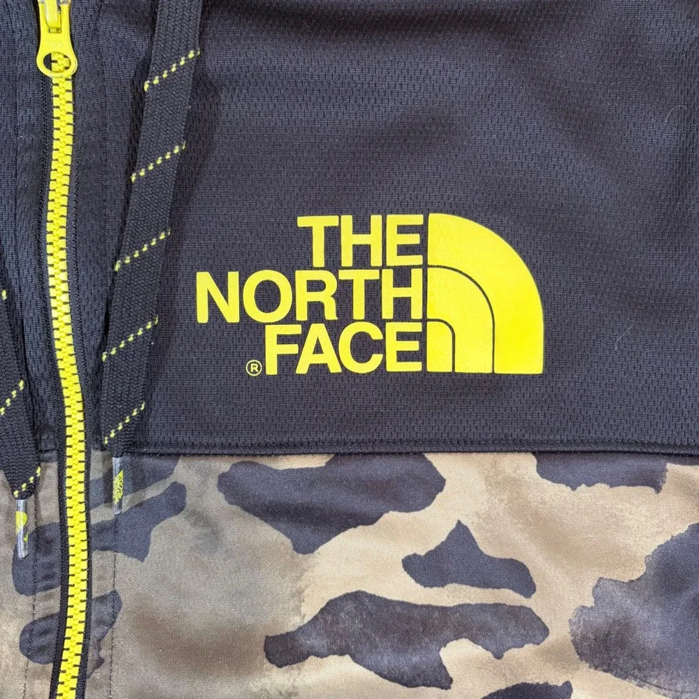 The North Face Mens Full Zip Hoodie Camo Black Yellow Logo Sweatshirt Size M - Picture 6 of 16